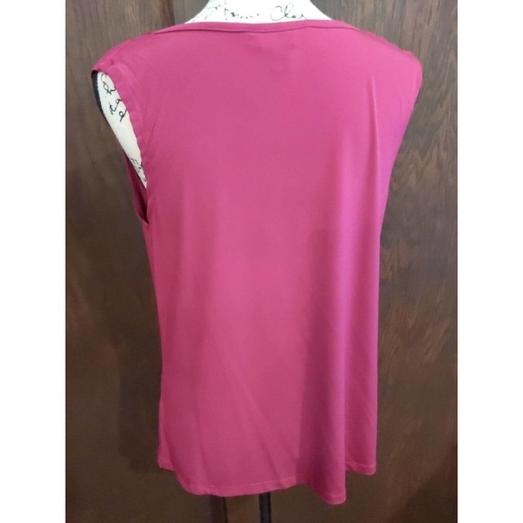 Set purple pointelle open cardigan Sleeveless Cowl set size Medium 3/4 sleeve - Picture 6 of 10